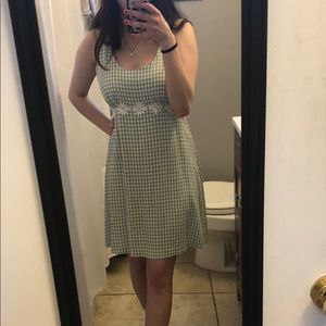 Green gingham sundress
